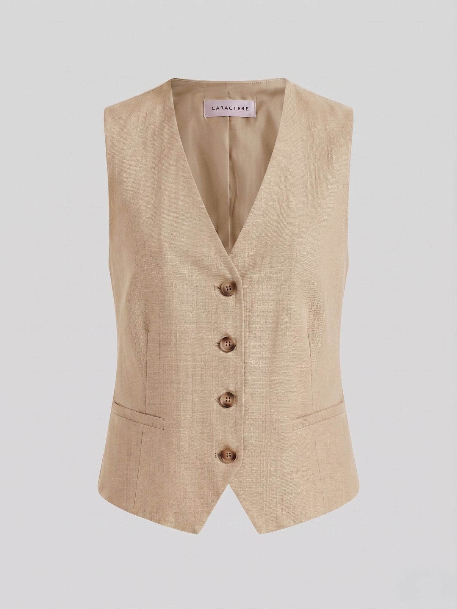 Gilet in Misto Lino Coordinato con Pantalone e Giacca - Caractère