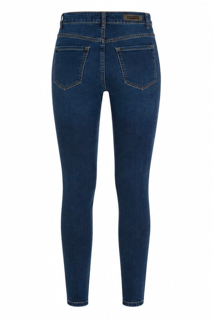 Jeans Skinny a Vita Alta in Denim - Caractère