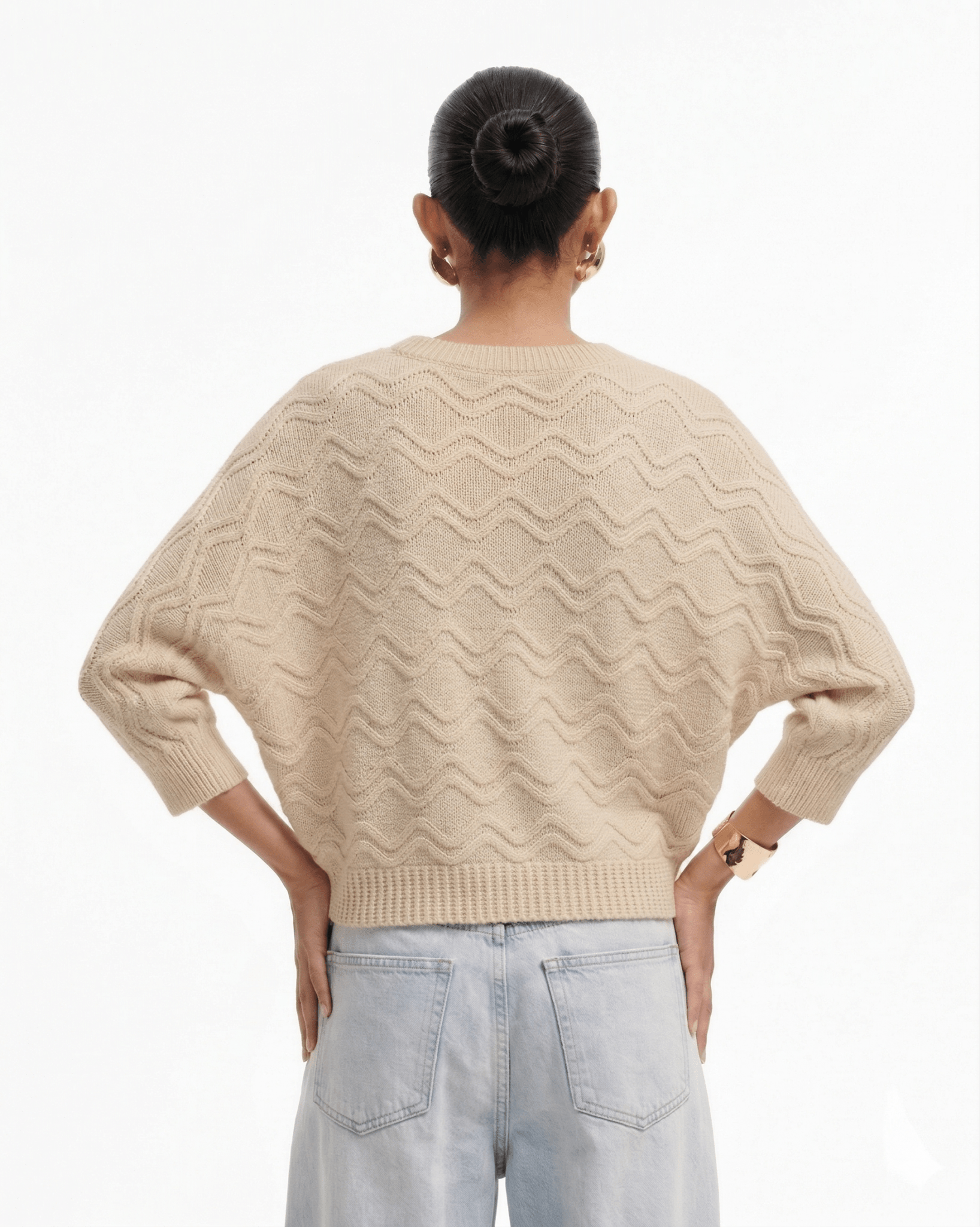 Maglia con maniche 3/4 a pipistrello in cotone - Caractère