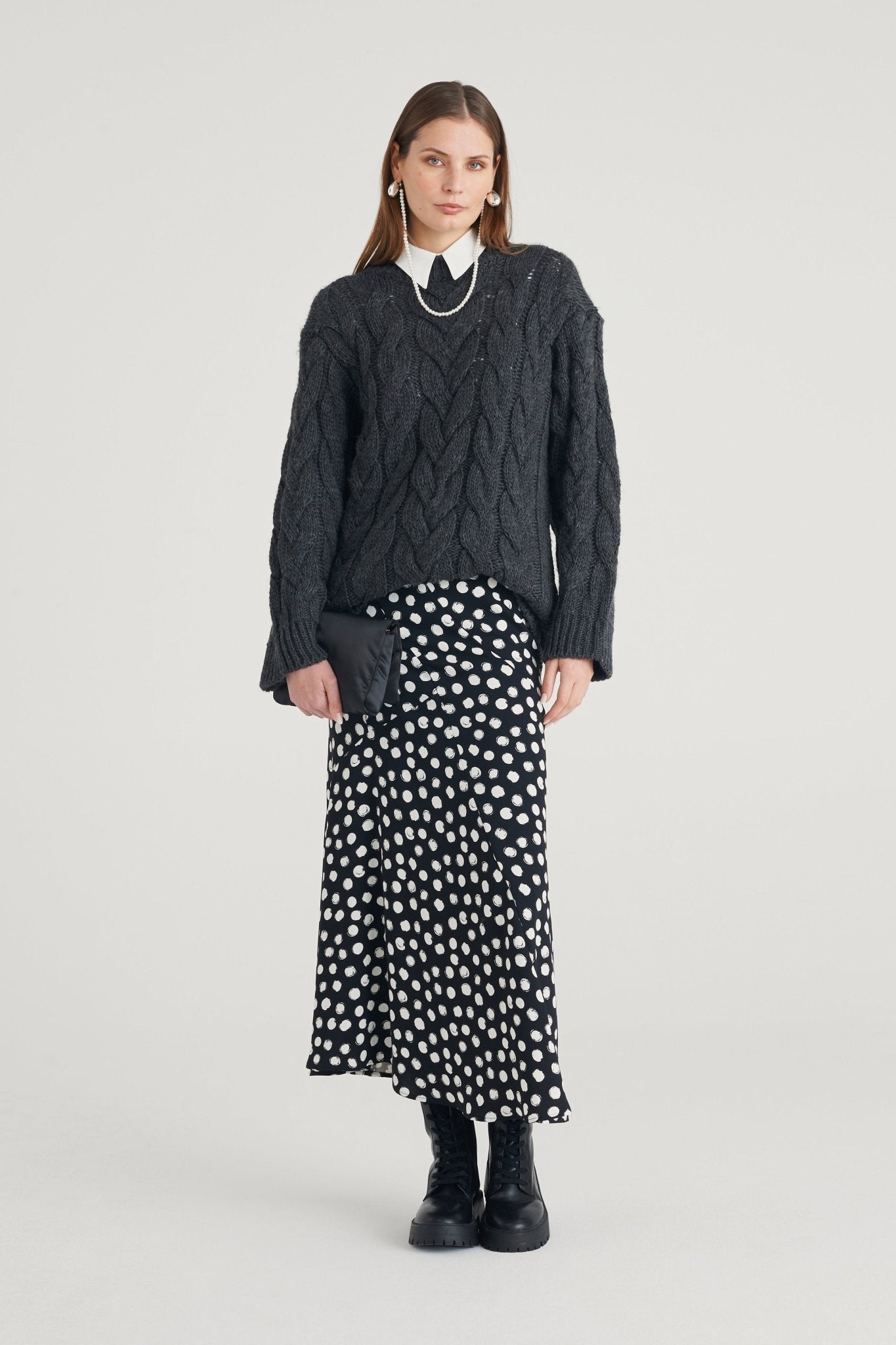 Maglia con punto treccia - Caractère