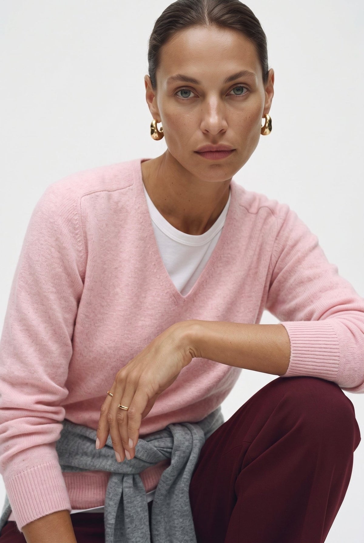 Maglia con scollo a V in Cashmere - Caractère