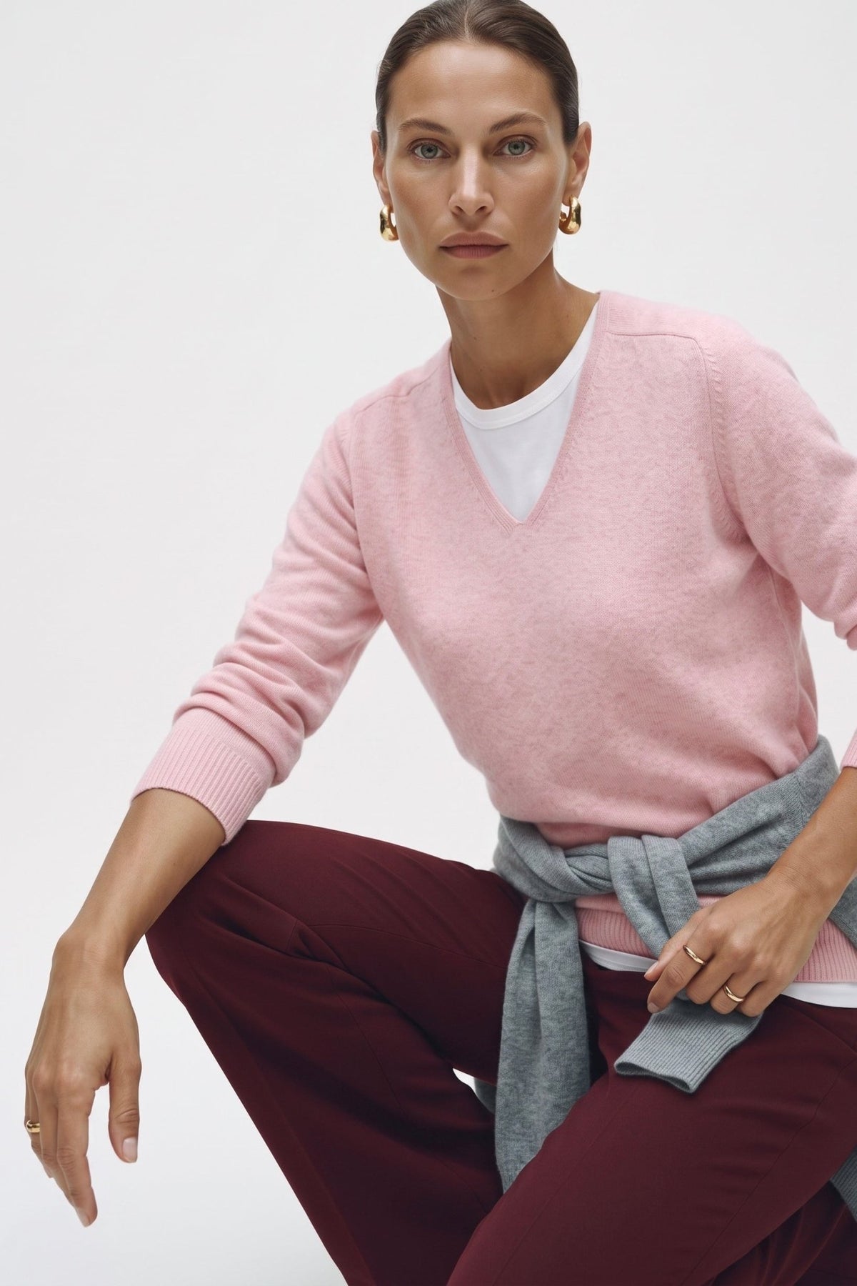 Maglia con scollo a V in Cashmere - Caractère