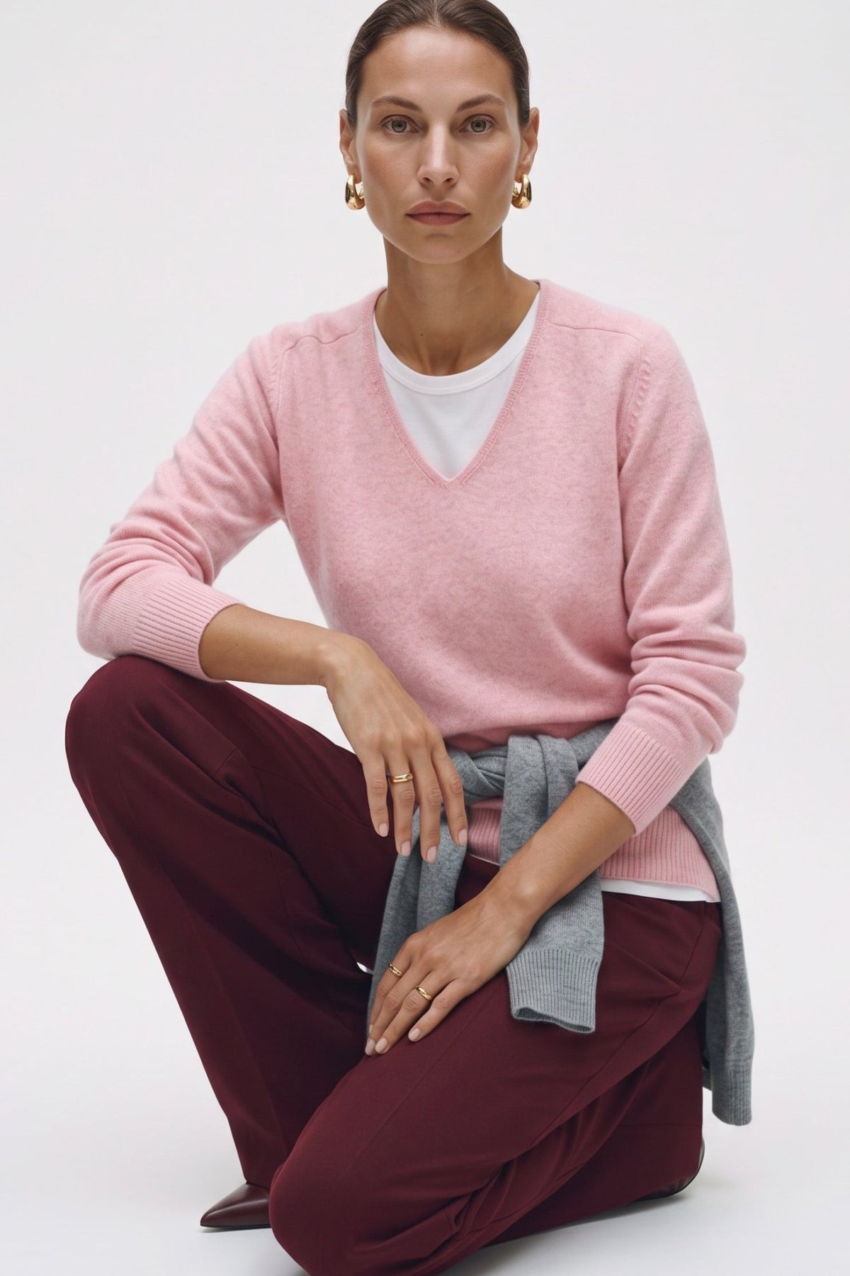 Maglia con scollo a V in Cashmere - Caractère