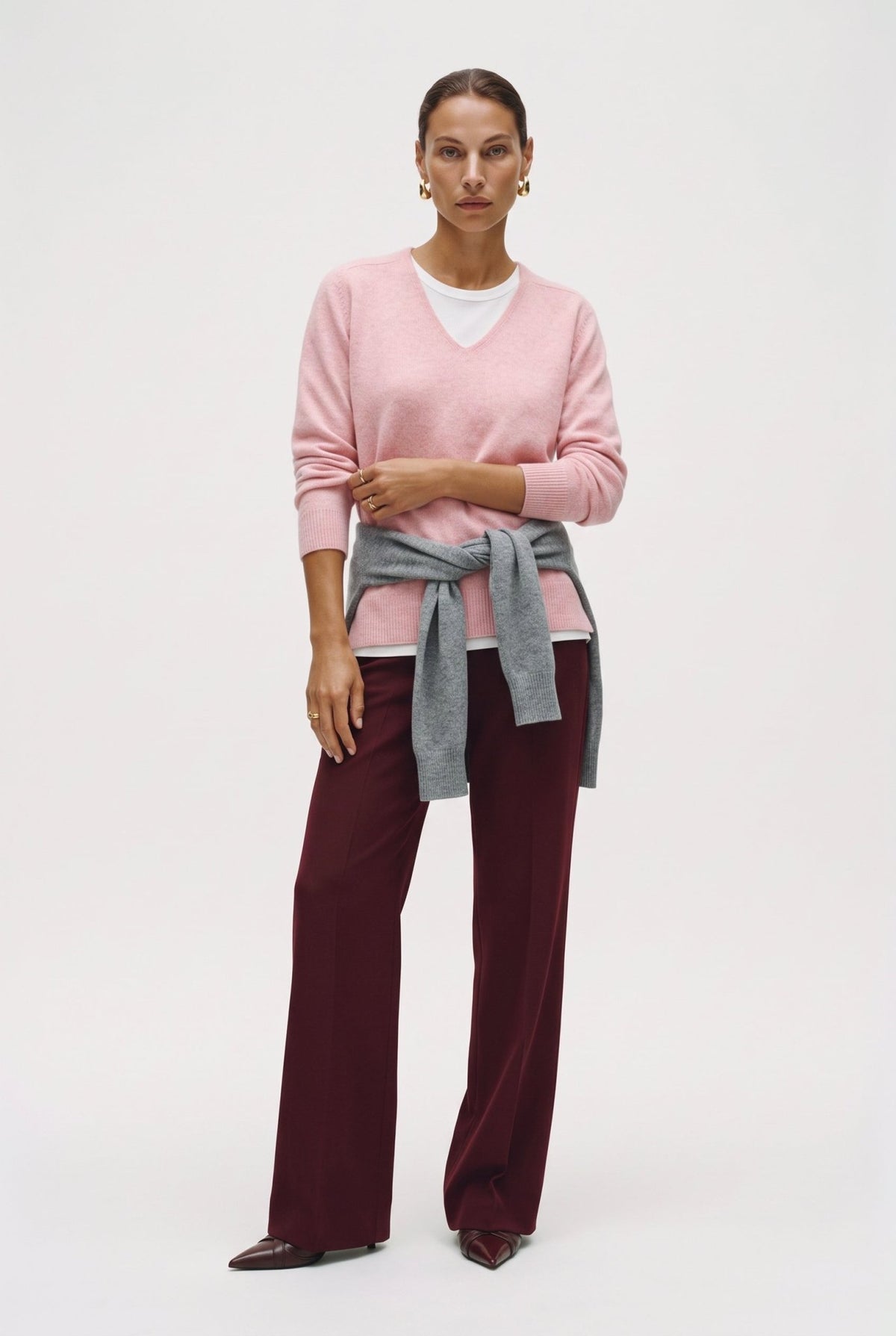 Maglia con scollo a V in Cashmere - Caractère