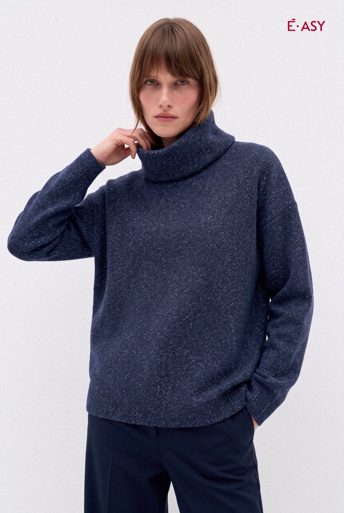 Maglione Dolcevita Oversize in Maglia Morbida - Caractère
