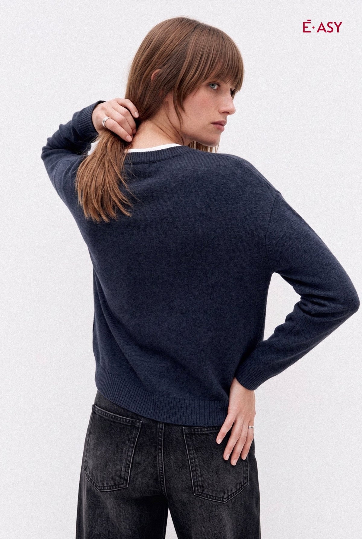 Maglione Donna Girocollo in Maglia con Lavorazione Traforata - Caractère