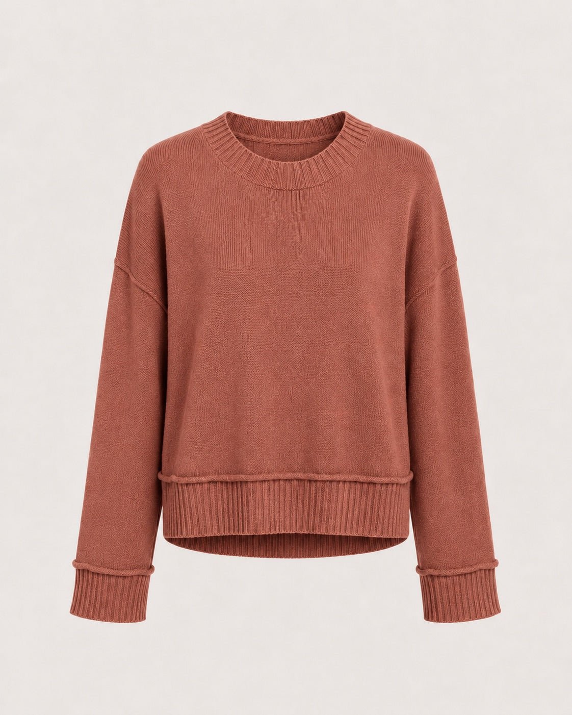 Maglione Girocollo Oversize a Costine - Caractère