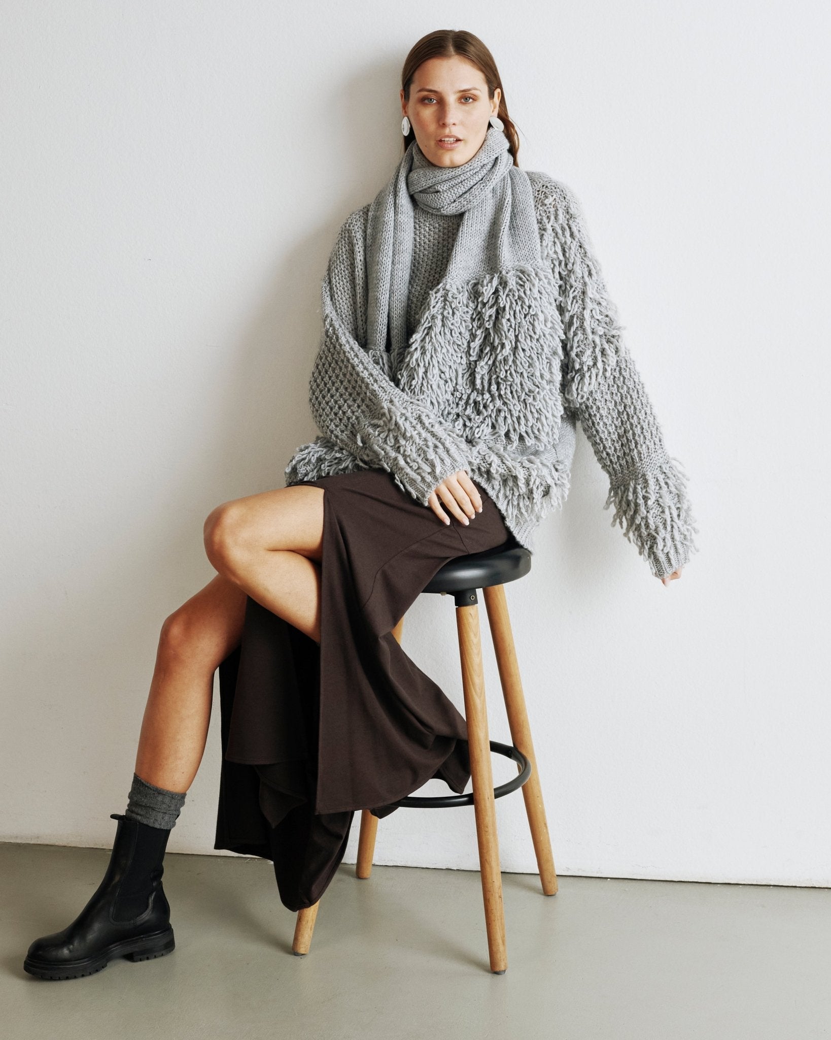 Maglione over in misto lana - Caractère