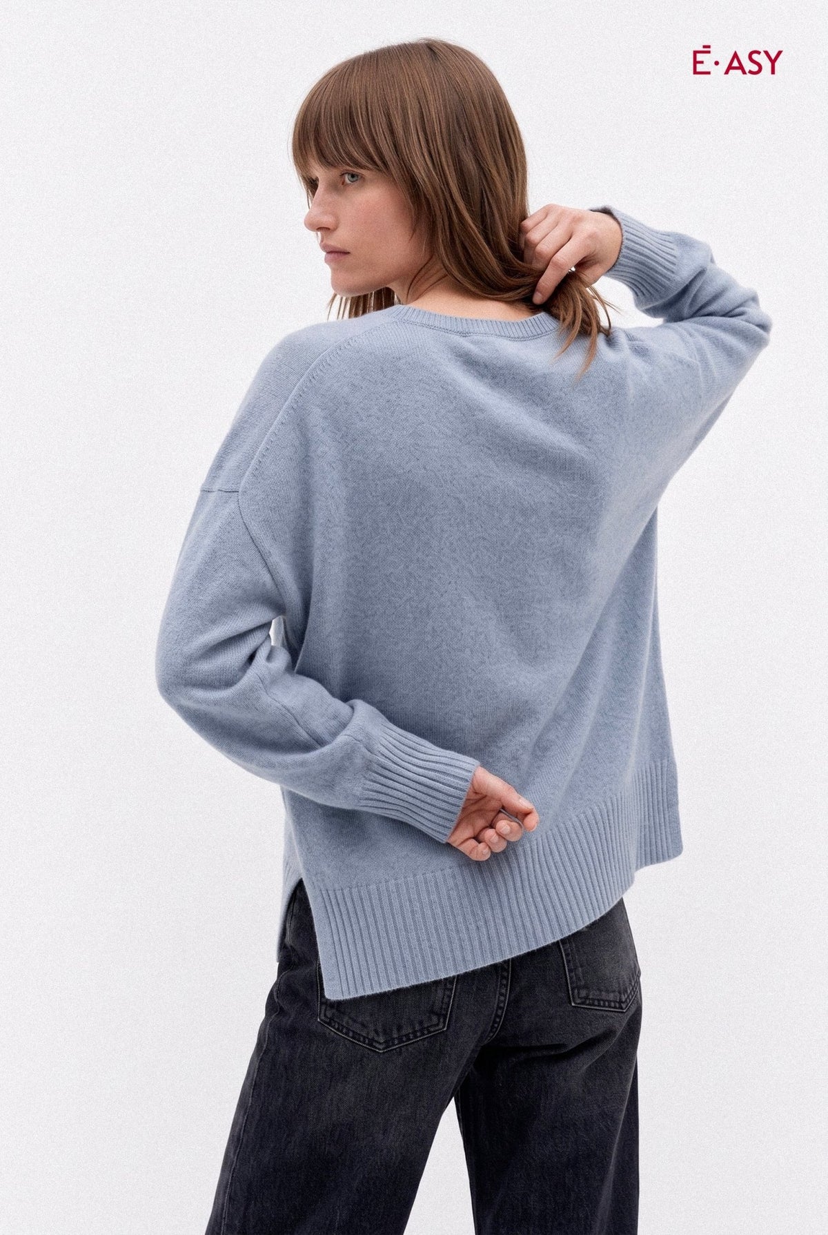 Maglione Scollo a V in Maglia Morbida - Caractère