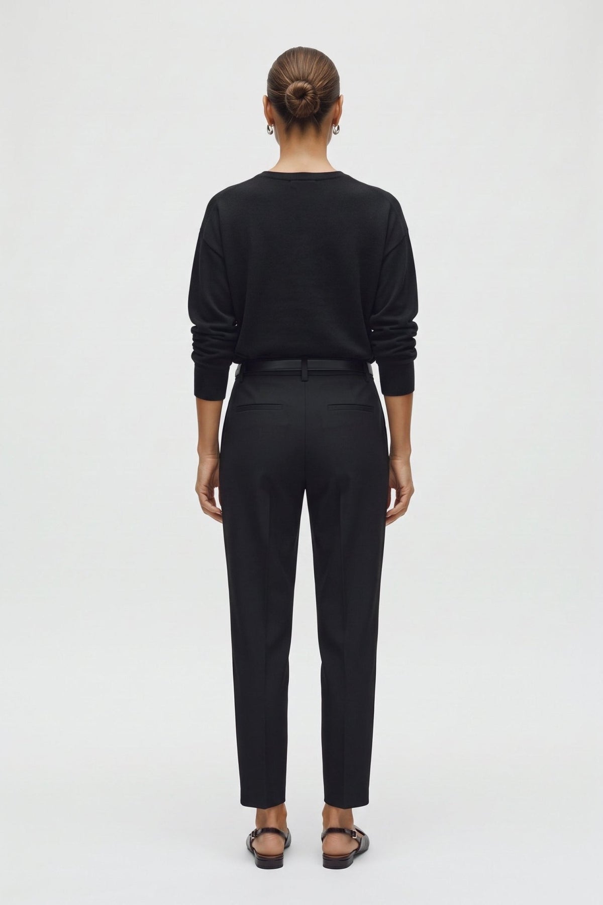 Tailleur in crepe giacca over e pantalone a sigaretta stretto - Caractère