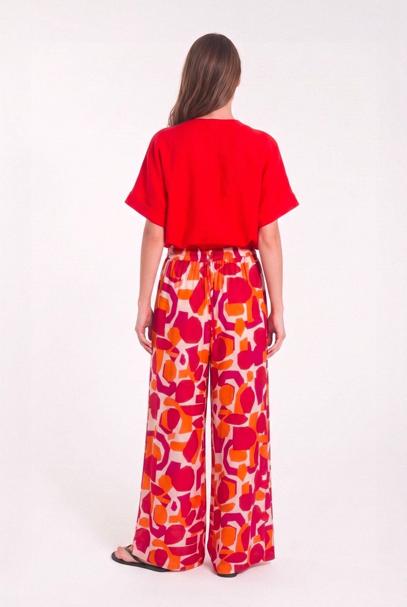 Pantalone Ampio Vita Elastica in Cotone - Caractère