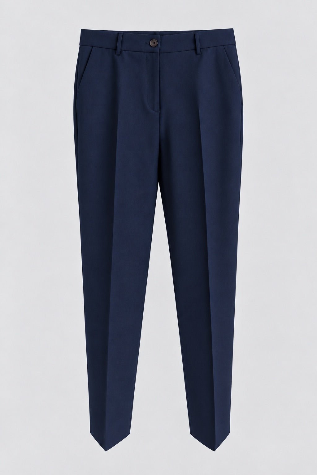 Pantalone Dritto Con Risvolto In Misto Lana Stretch - Caractère