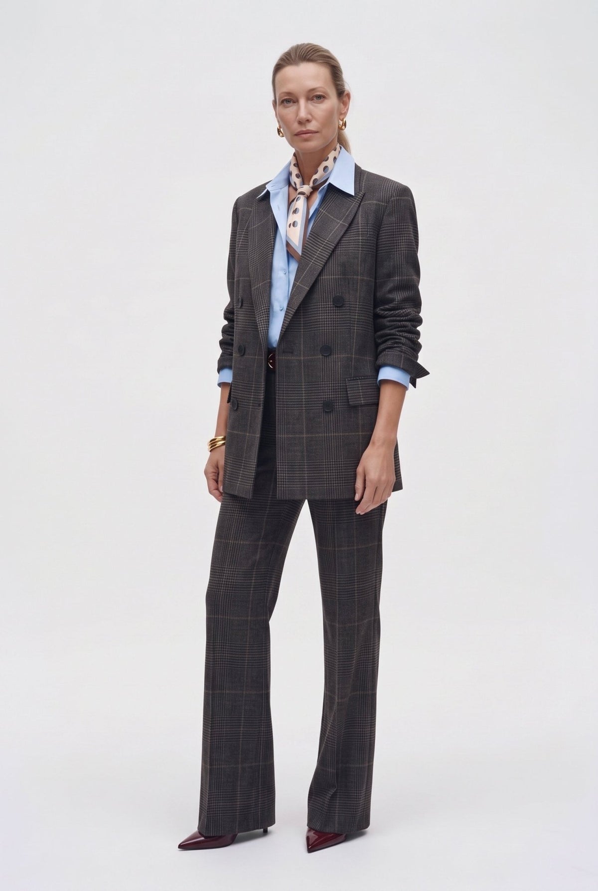 Pantalone Dritto In Tela Stretch Fantasia - Caractère