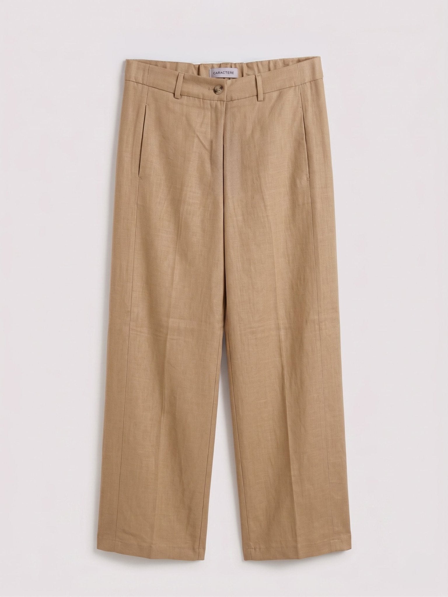 Pantalone Dritto in Viscosa di Lino - Caractère