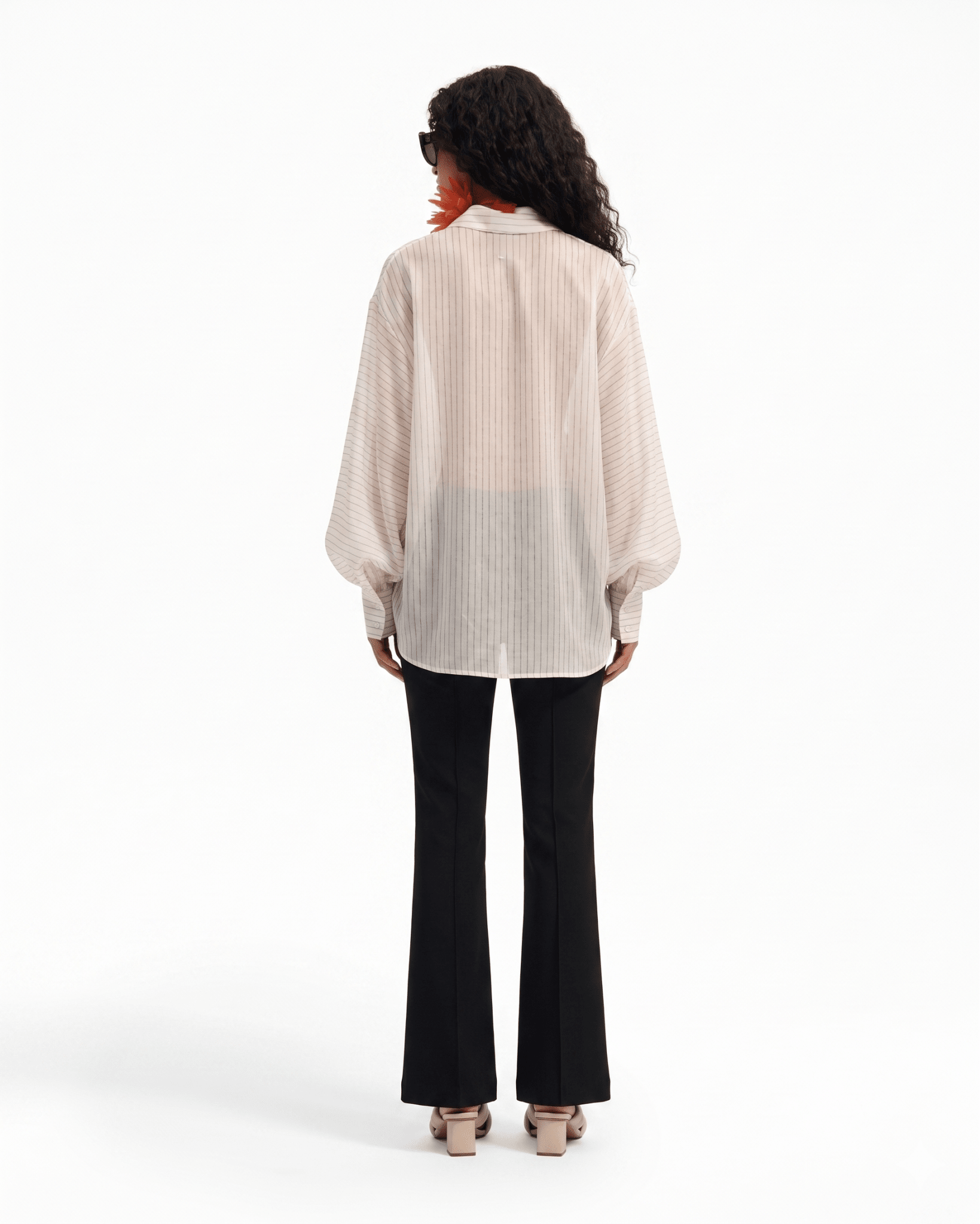 Pantalone flare a vita alta - Caractère