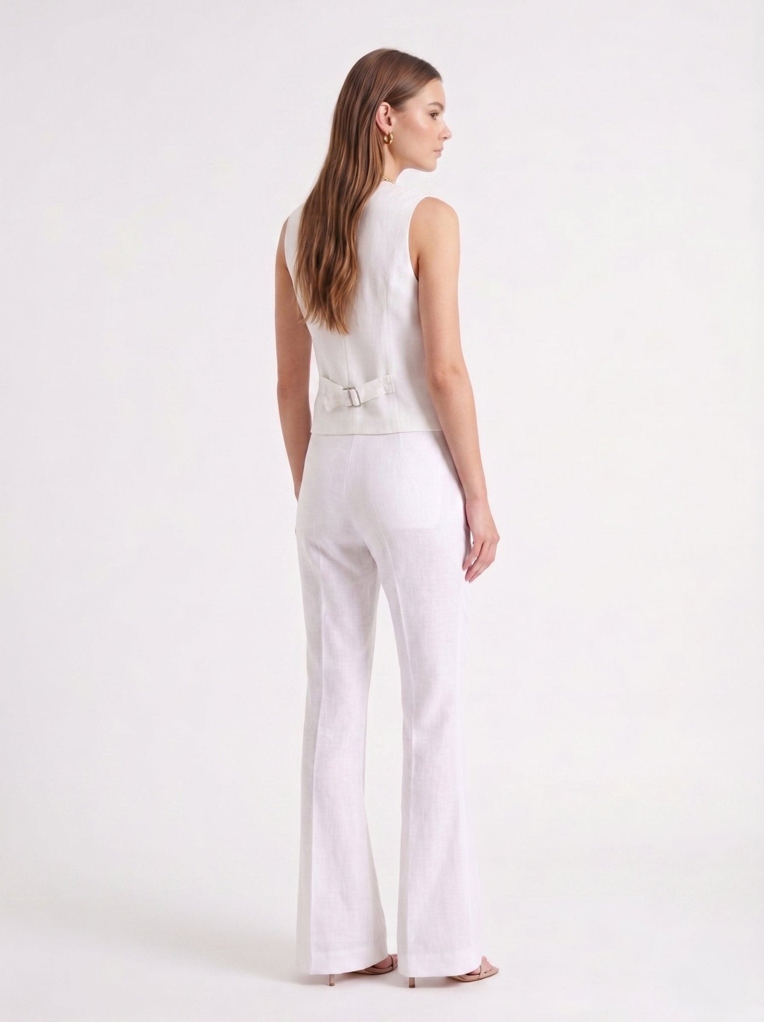 Pantalone in Cotone Effetto Denim a Zampa - Caractère