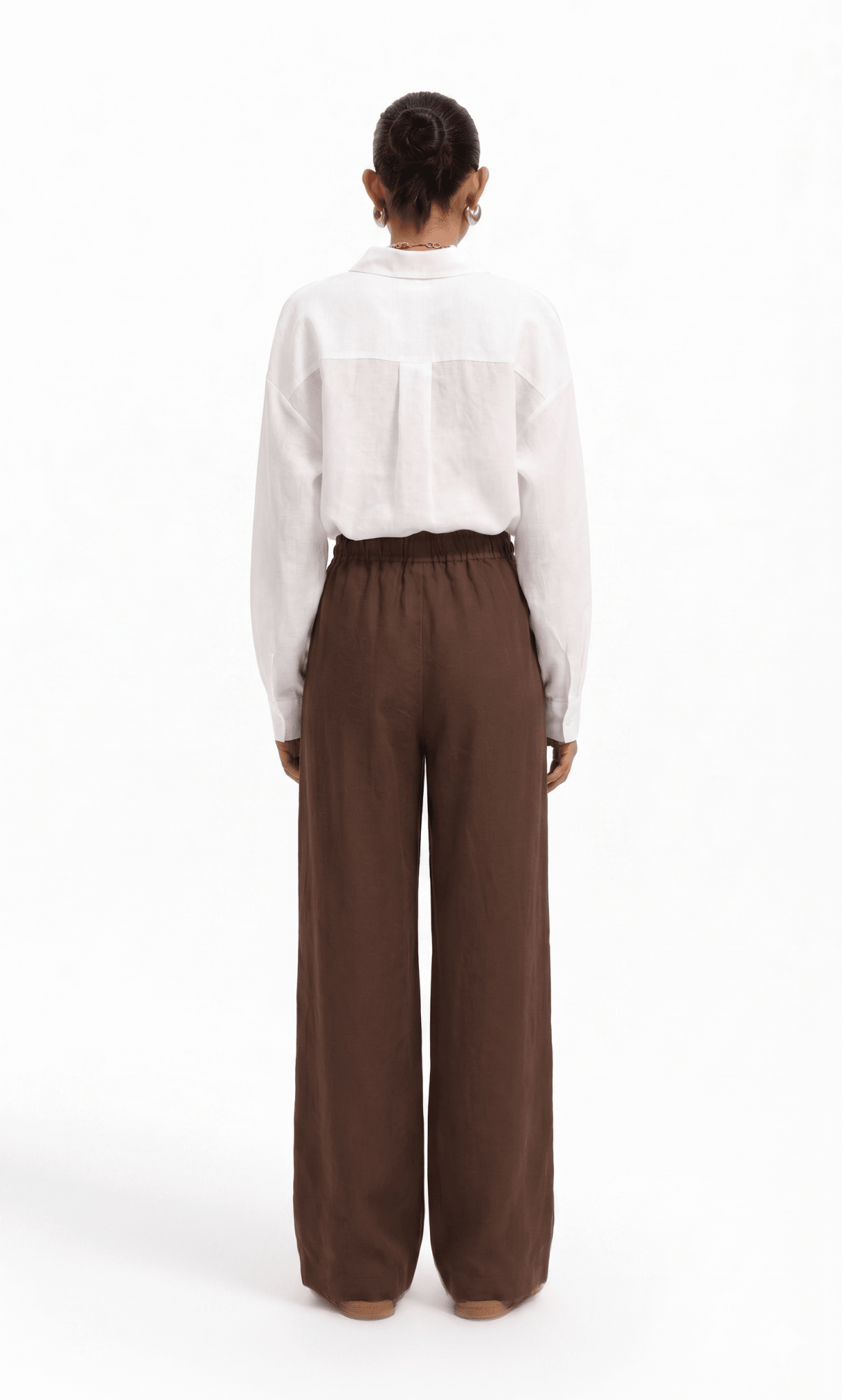 Pantalone in lino con elastico in vita - Caractère
