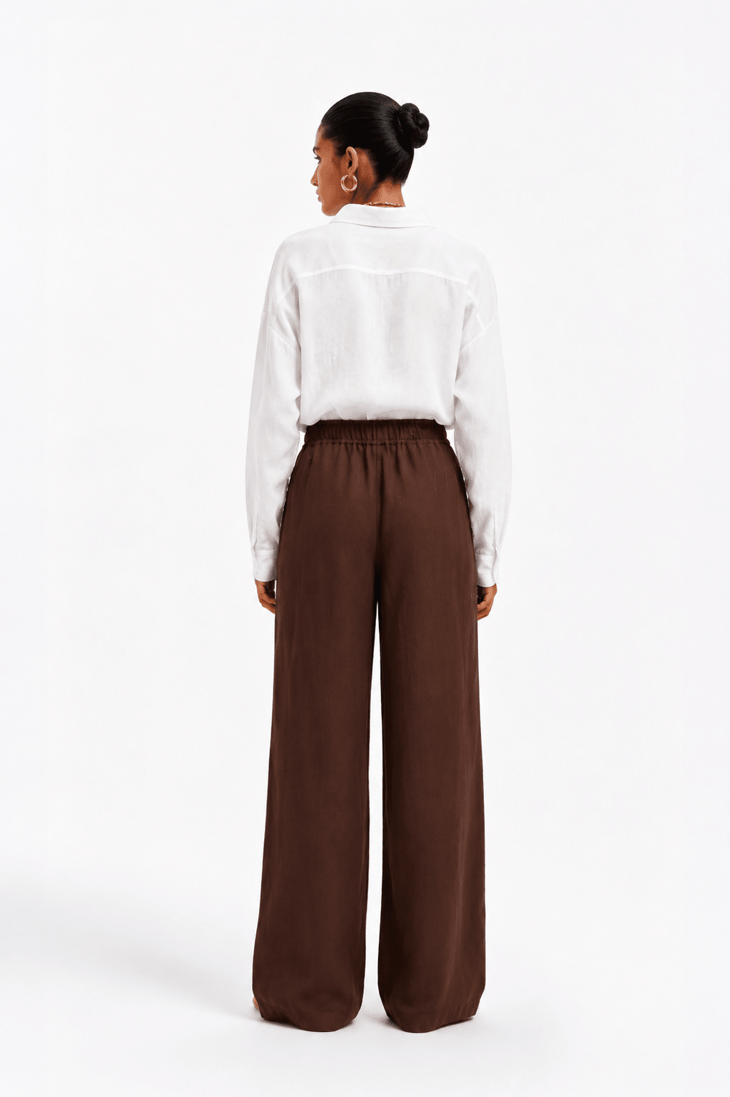 Pantalone in lino con elastico in vita - Caractère