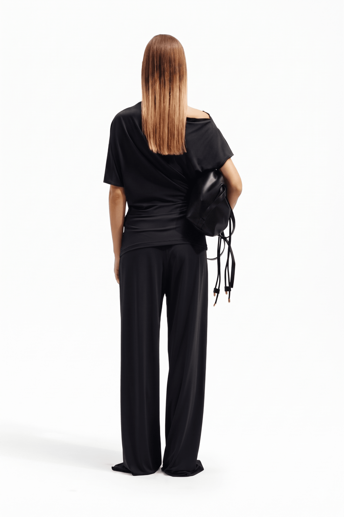 Pantalone Palazzo in Jersey Fluido Elegante - Caractère