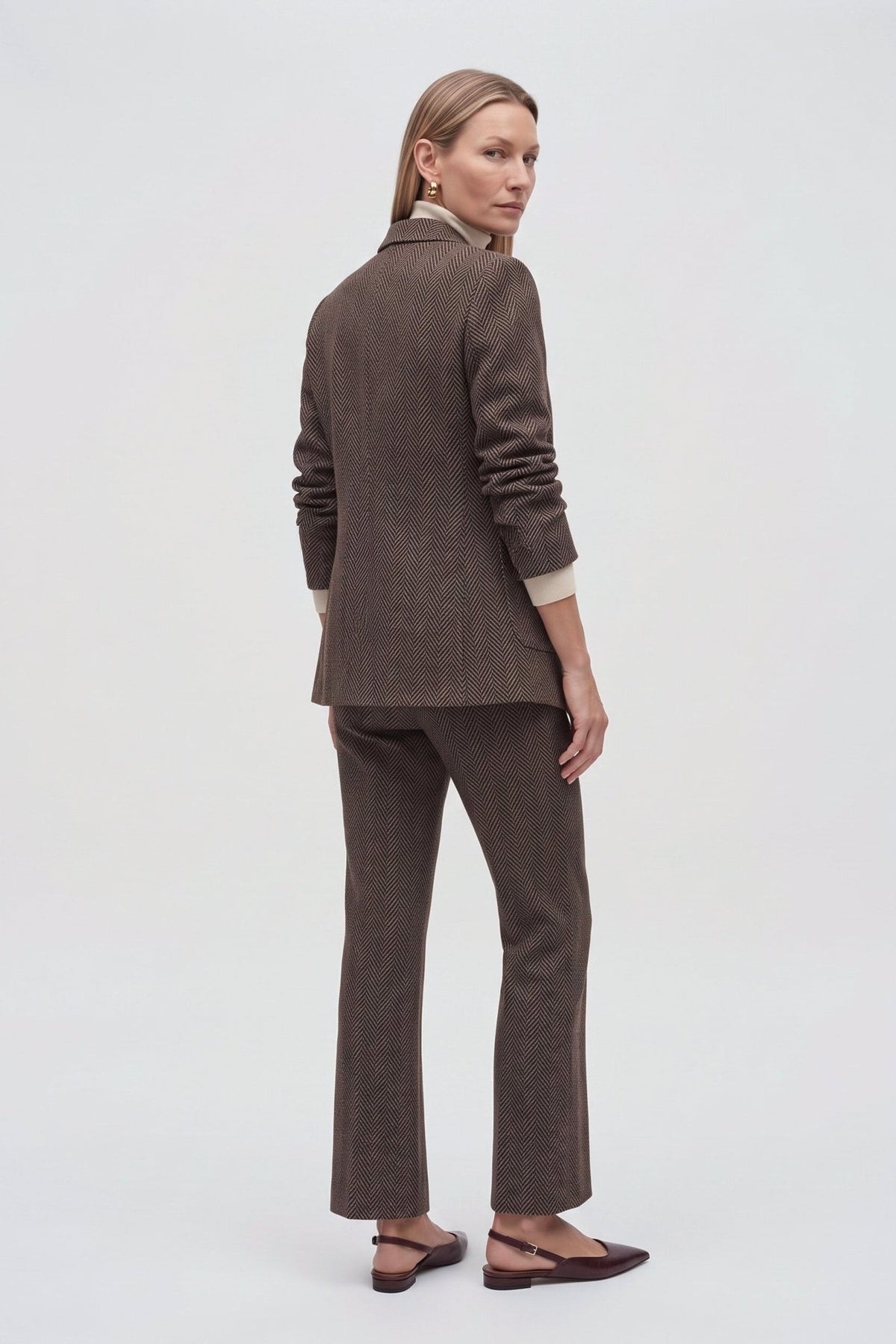 Tailleur Trumpet In Punto Milano Jacquard - Caractère
