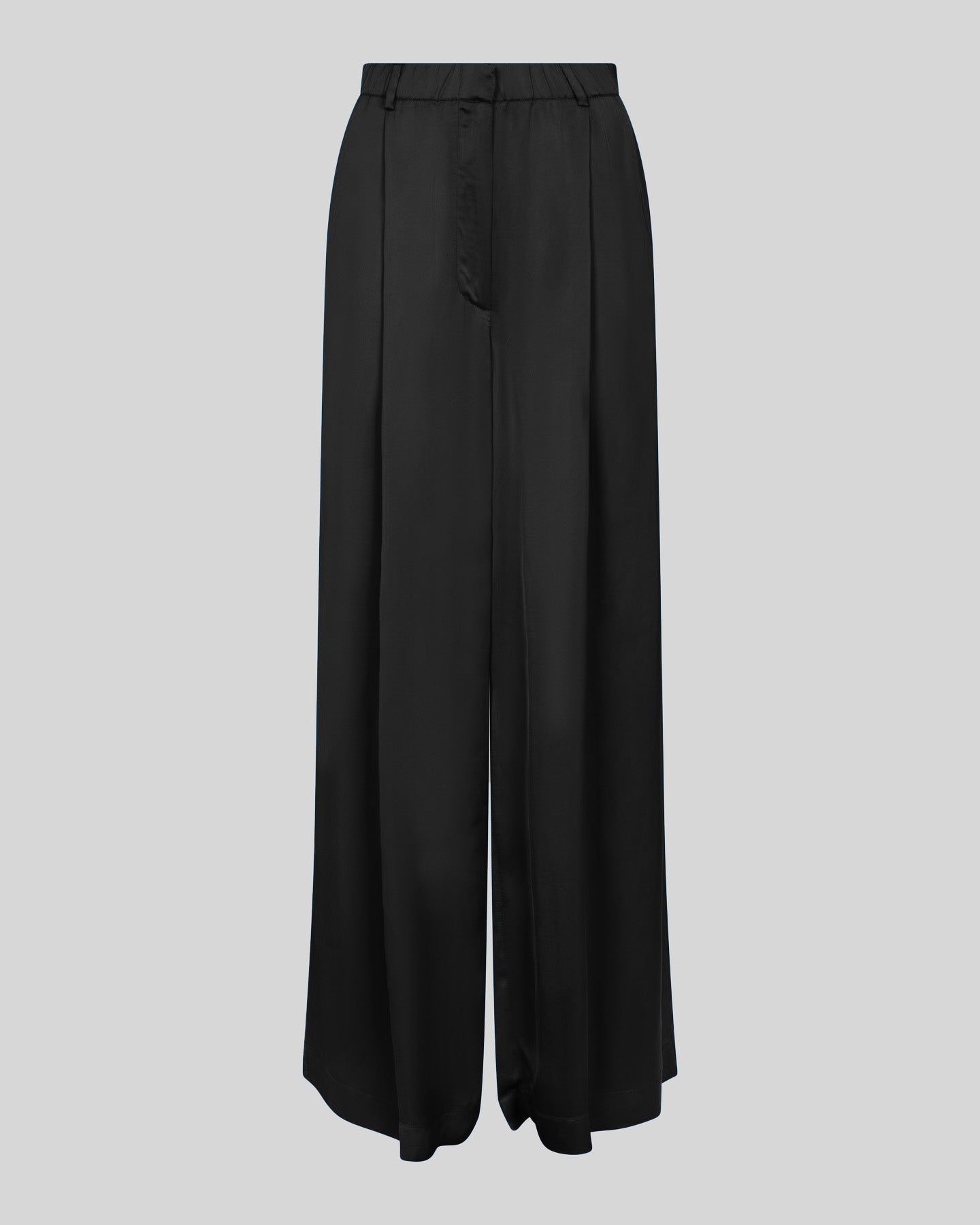 Pantaloni ampi in satin a vita alta con linea fluida - Caractère