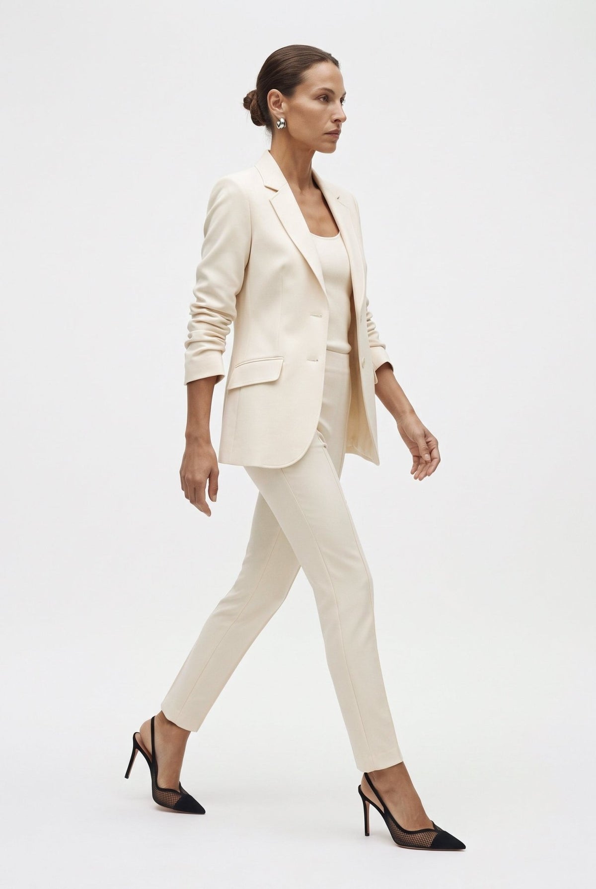 Tailleur in punto Milano giacca classica e pantalone skinny - Caractère
