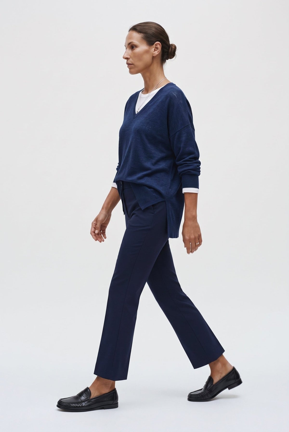 Pantaloni trumpet in cotone tecnico - Caractère
