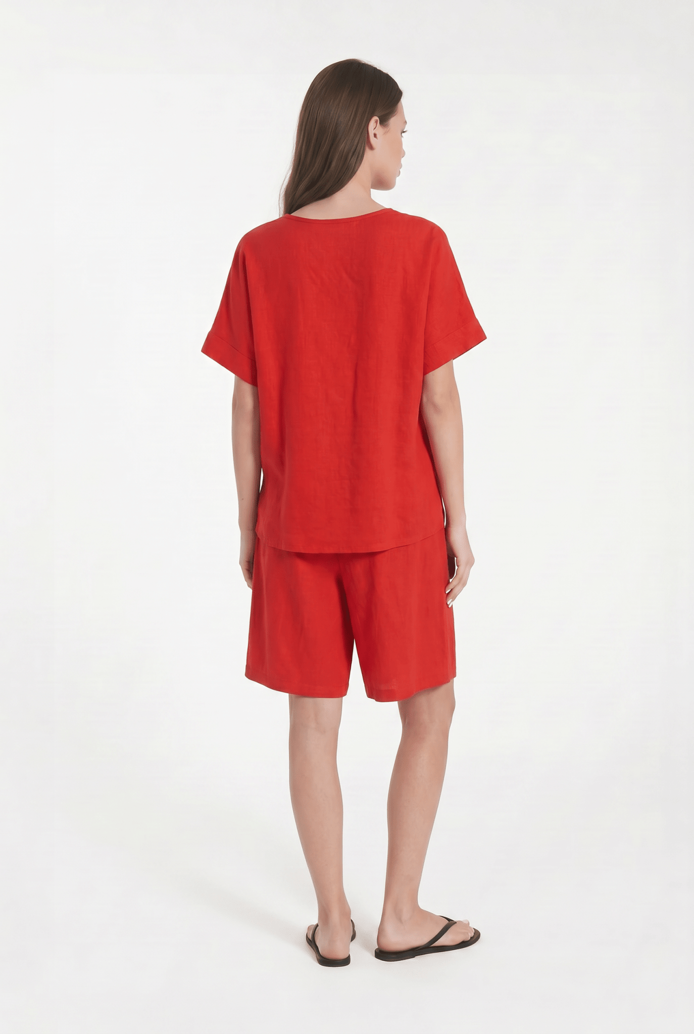 Short Culotte in Lino con Vita Elasticizzata - Caractère