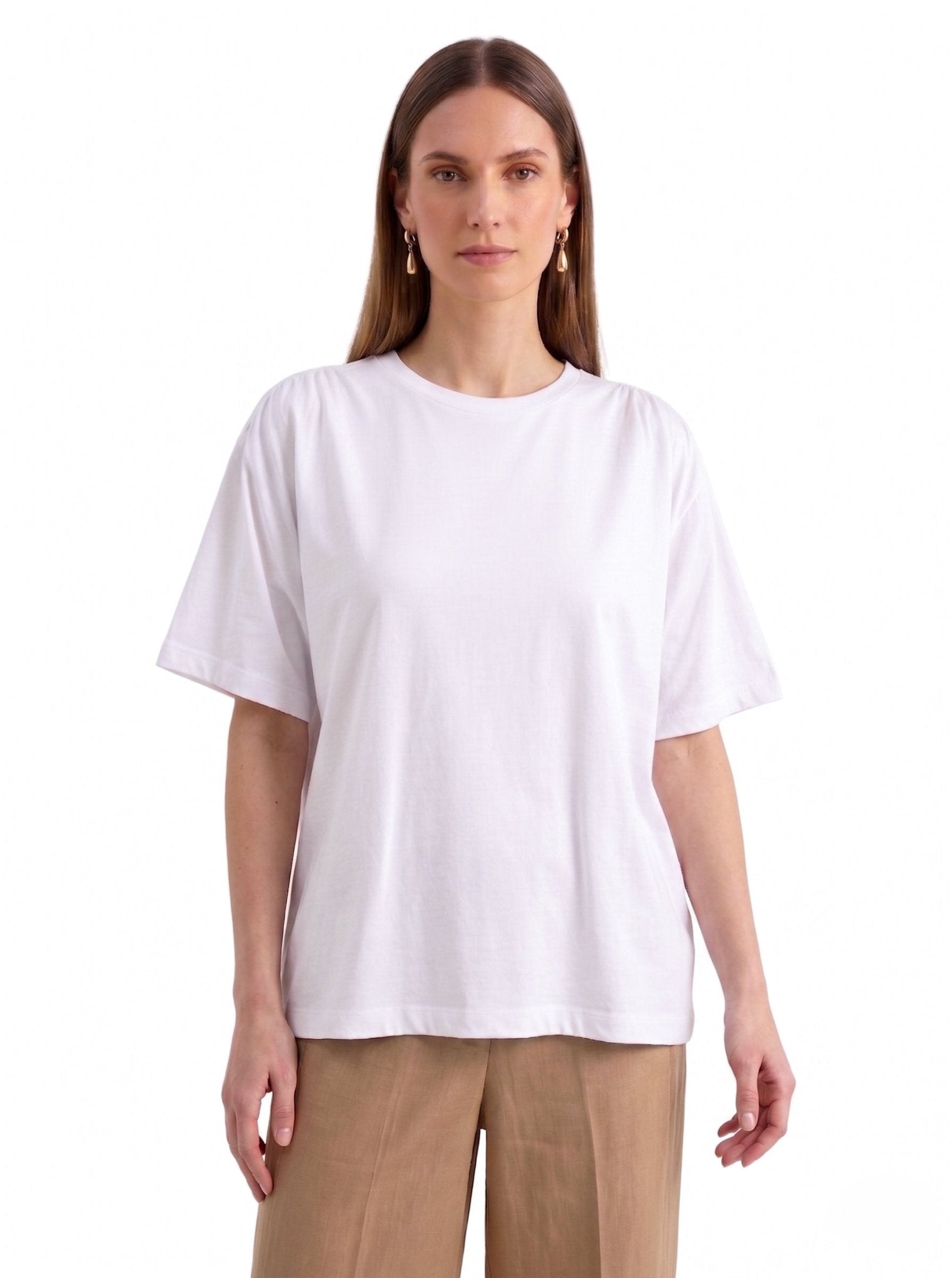 T-shirt con maniche arricciata in spalla - Caractère