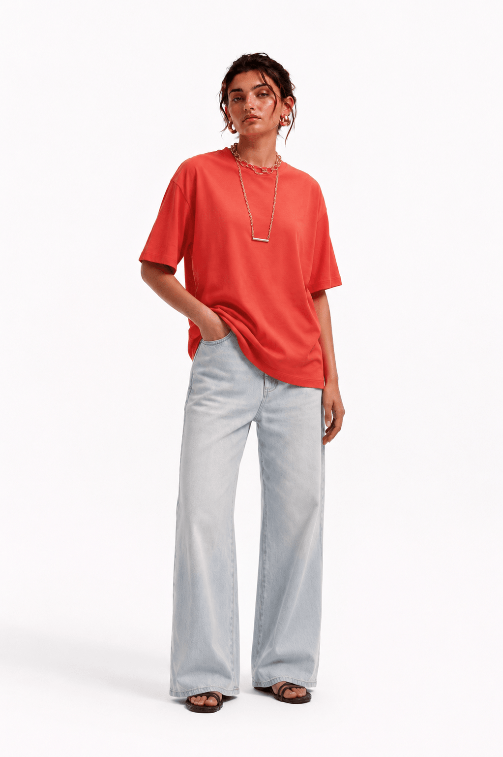 T-Shirt Donna in Jersey Oversize Morbida - Caractère