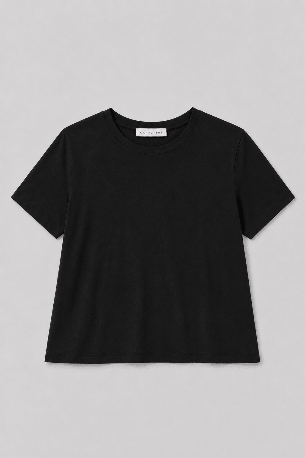 T-shirt dritta Girocollo in Jersey di Cotone - Caractère