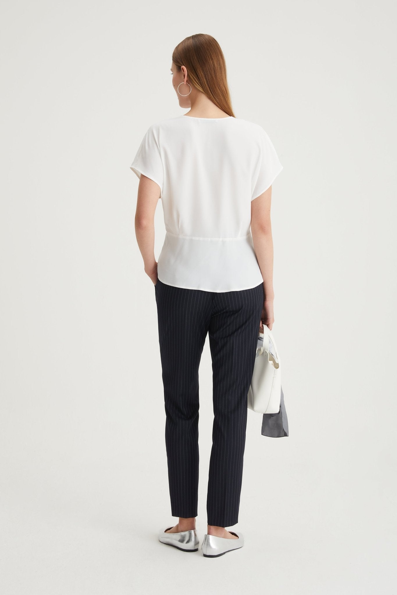 T-shirt in seta intrecciata - Caractère