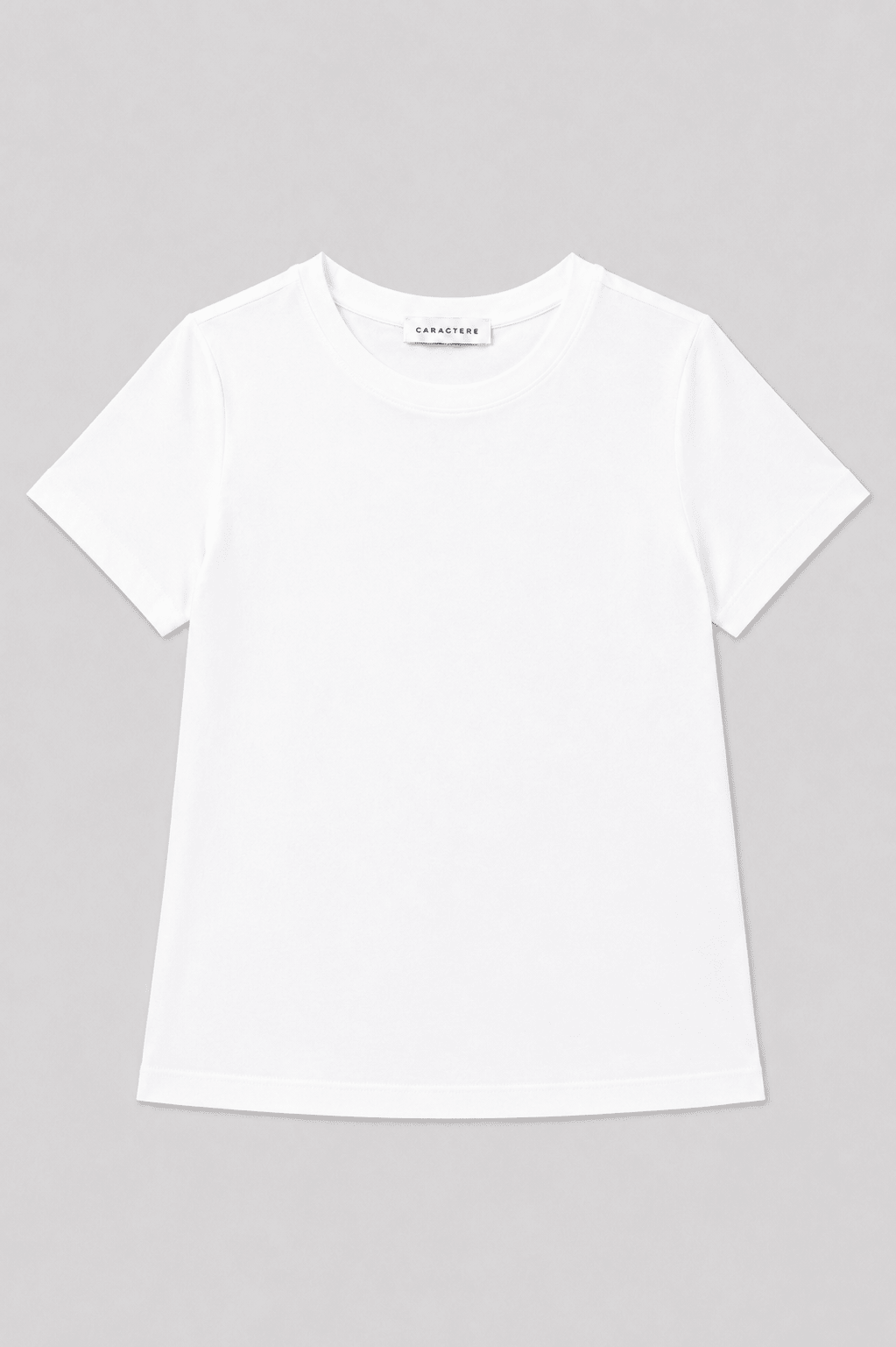 T-shirt Slim Fit Girocollo in Jersey di Cotone - Caractère