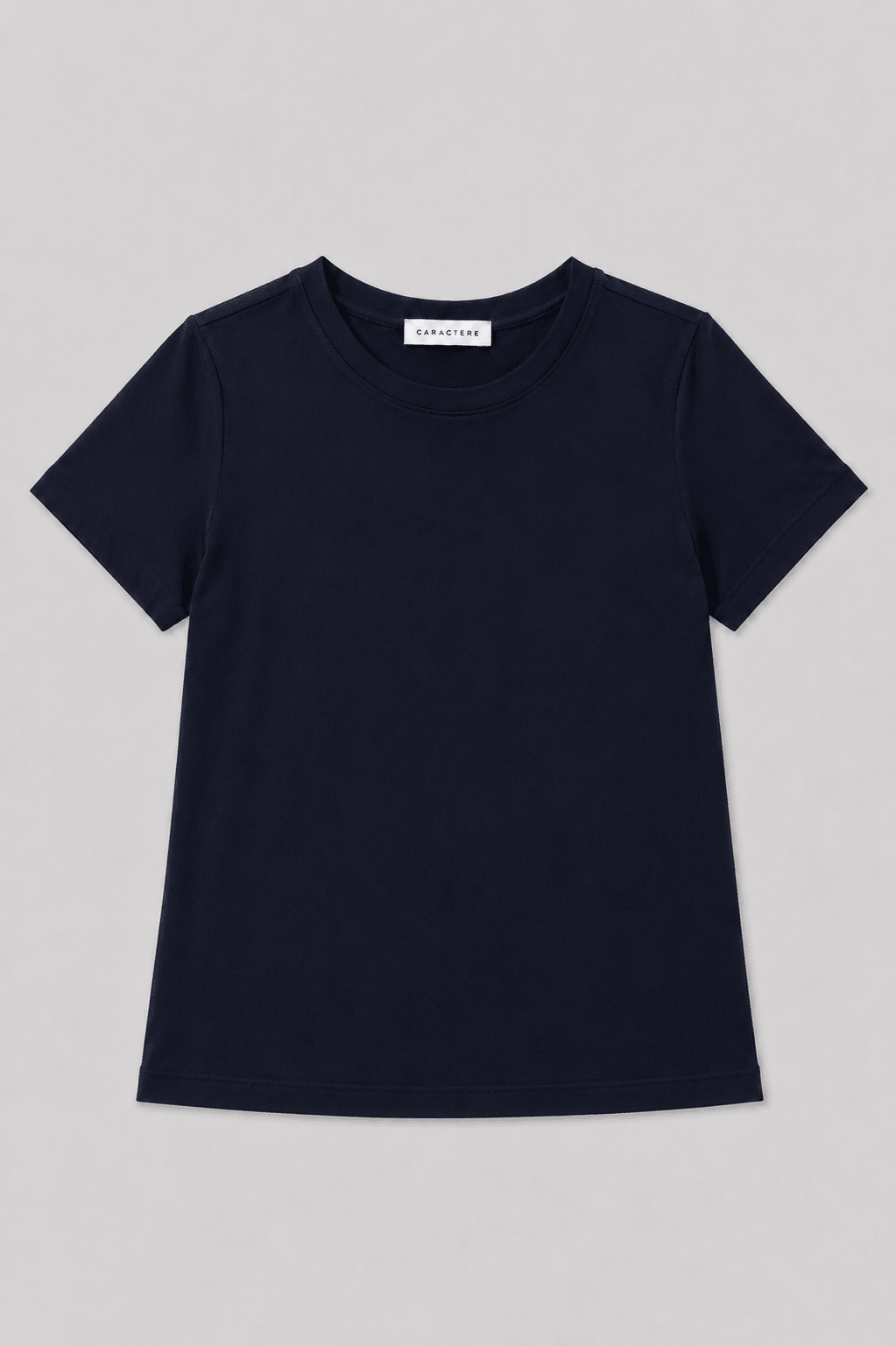 T-shirt Slim Fit Girocollo in Jersey di Cotone - Caractère