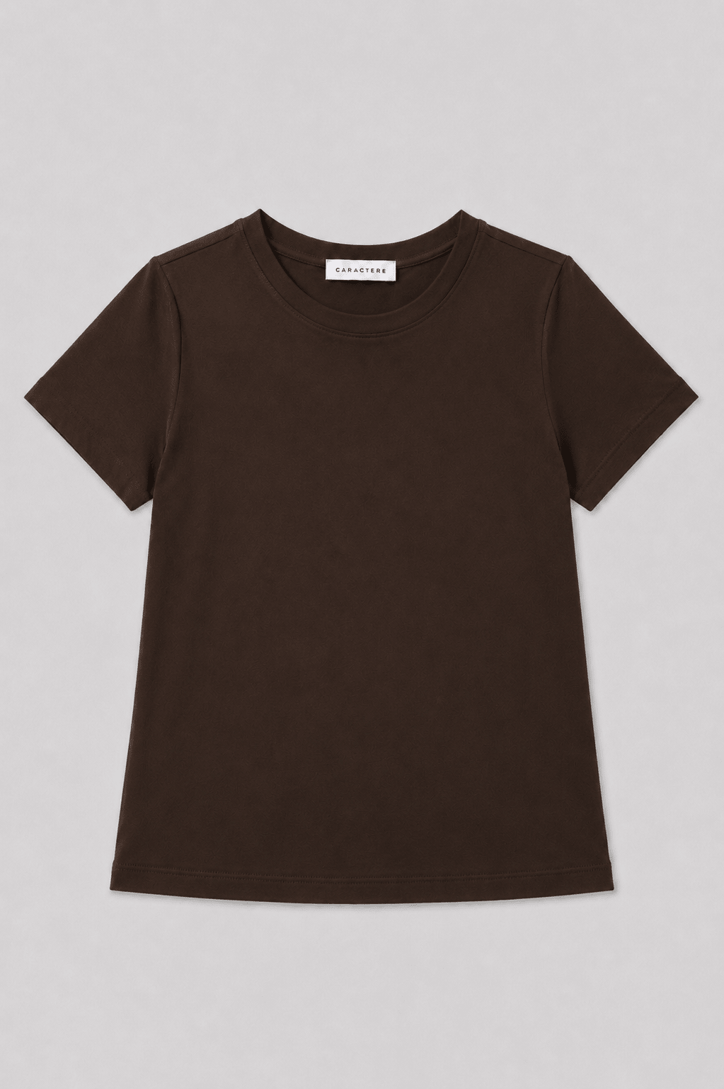 T-shirt Slim Fit Girocollo in Jersey di Cotone - Caractère