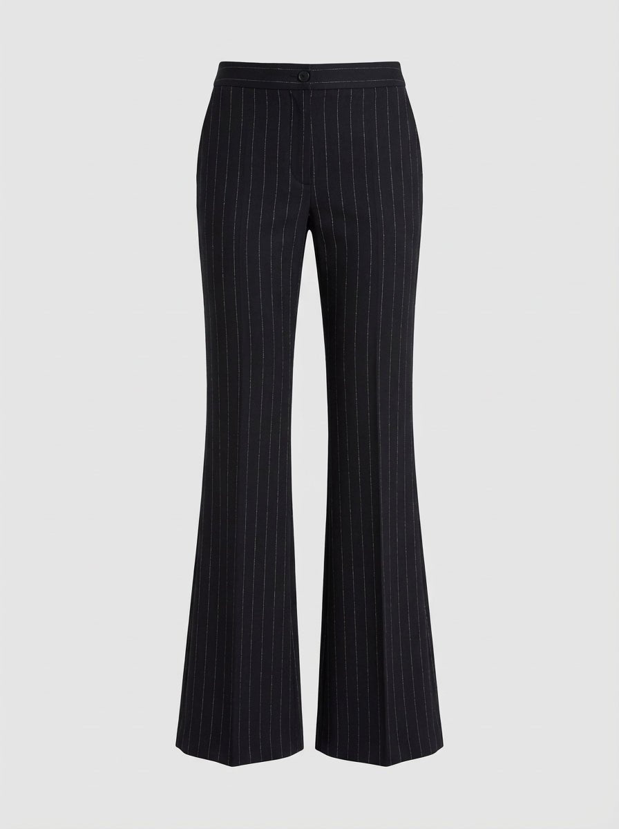 Tailleur gessato lurex Giacca monopetto e Pantalone a zampa - Caractère
