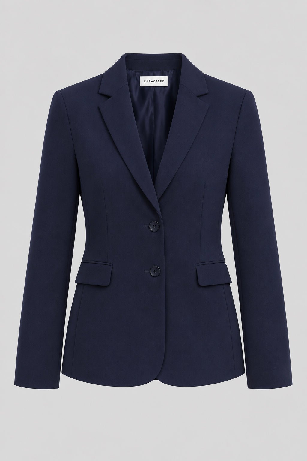 Tailleur in Cotone Tecnico Giacca Monopetto e Pantalone Dritto Blu - Caractère