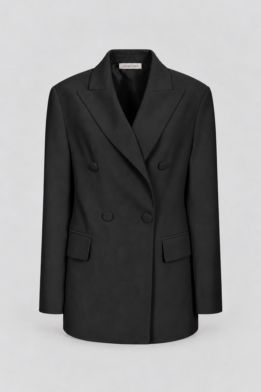 Tailleur in crepe giacca doppiopetto oversize e pantalone morbido - Caractère