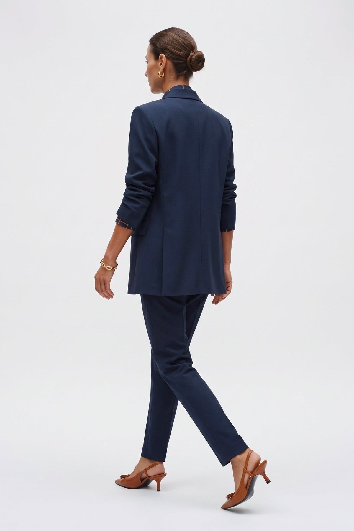 Tailleur in crepe giacca over e pantalone a sigaretta stretto - Caractère