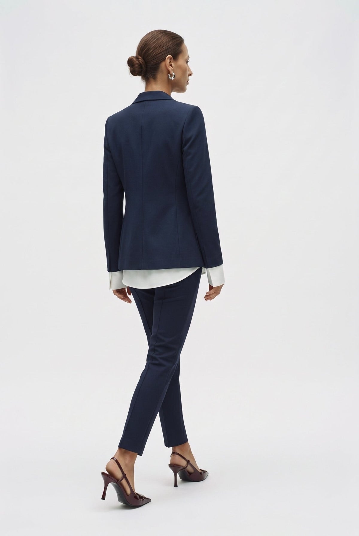 Tailleur in jersey punto Milano giacca monopetto e pantalone skinny - Caractère
