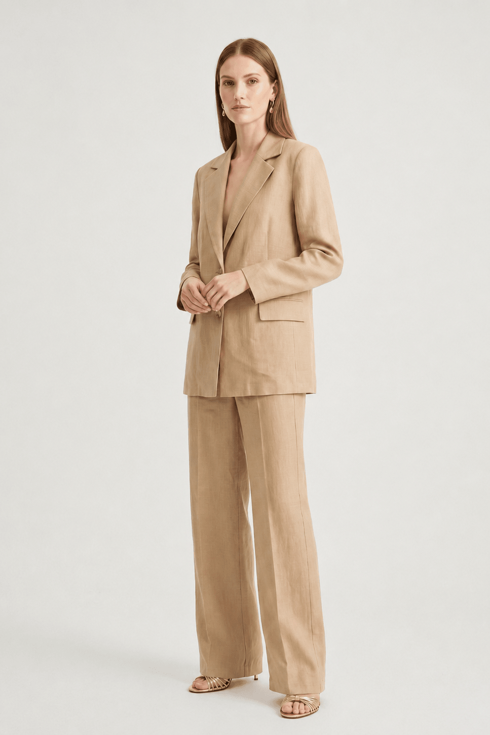 Tailleur in Lino Giacca Monopetto e Pantalone Dritto - Caractère