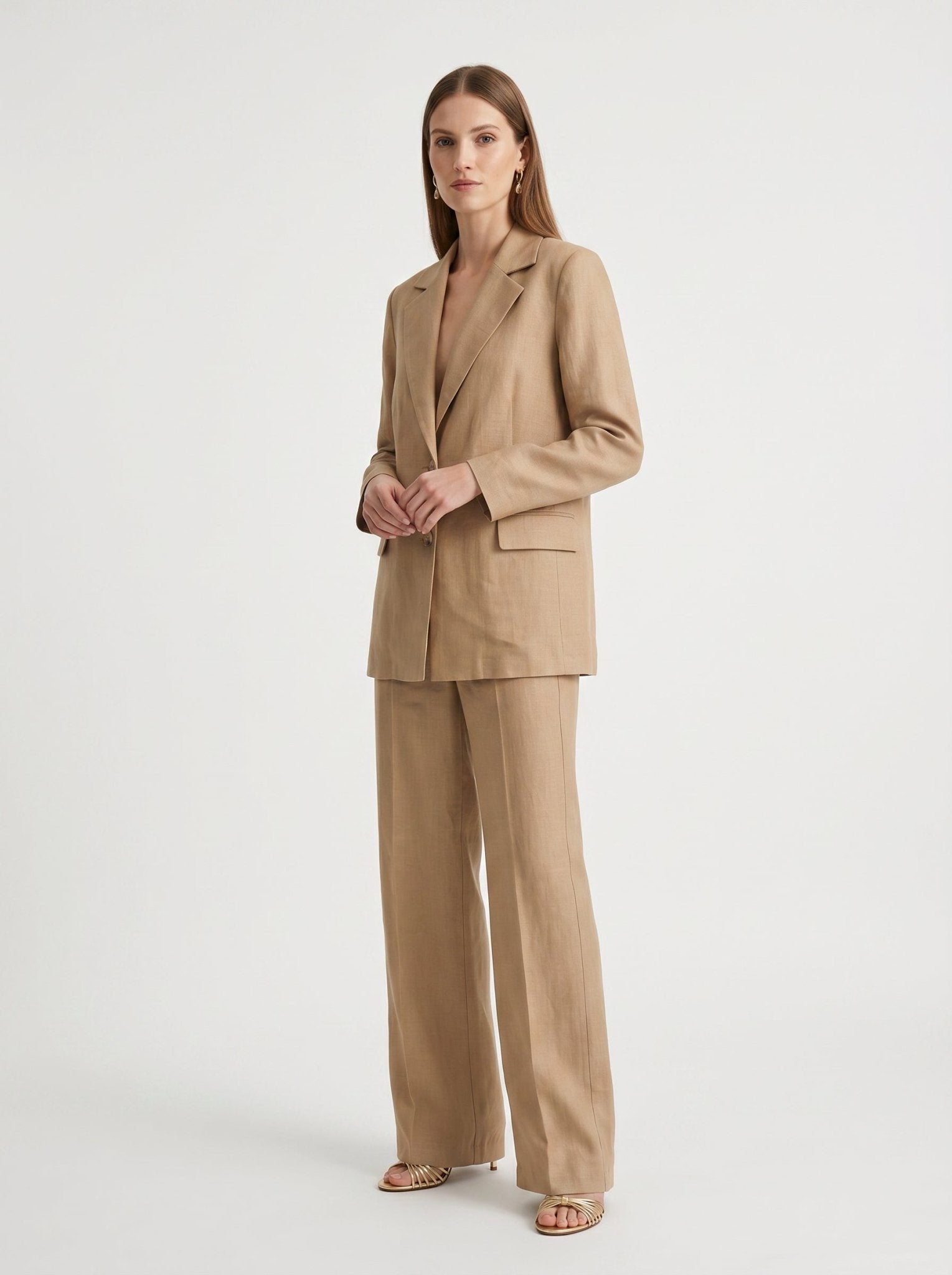 Tailleur in Lino Giacca Monopetto e Pantalone Dritto - Caractère