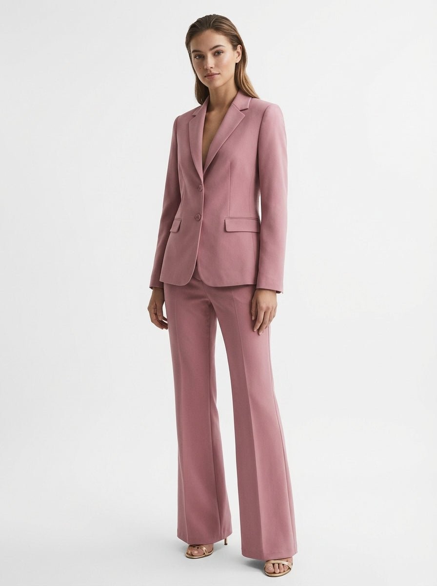 Tailleur in Tweed Giacca monopetto e Pantalone a zampa - Caractère