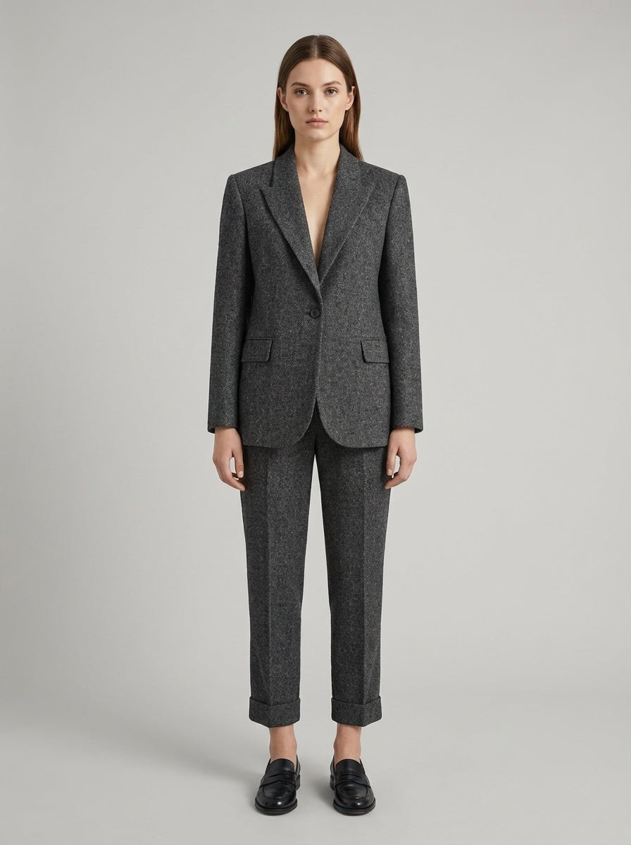 Tailleur in Tweed Giacca monopetto e Pantalone Dritto - Caractère