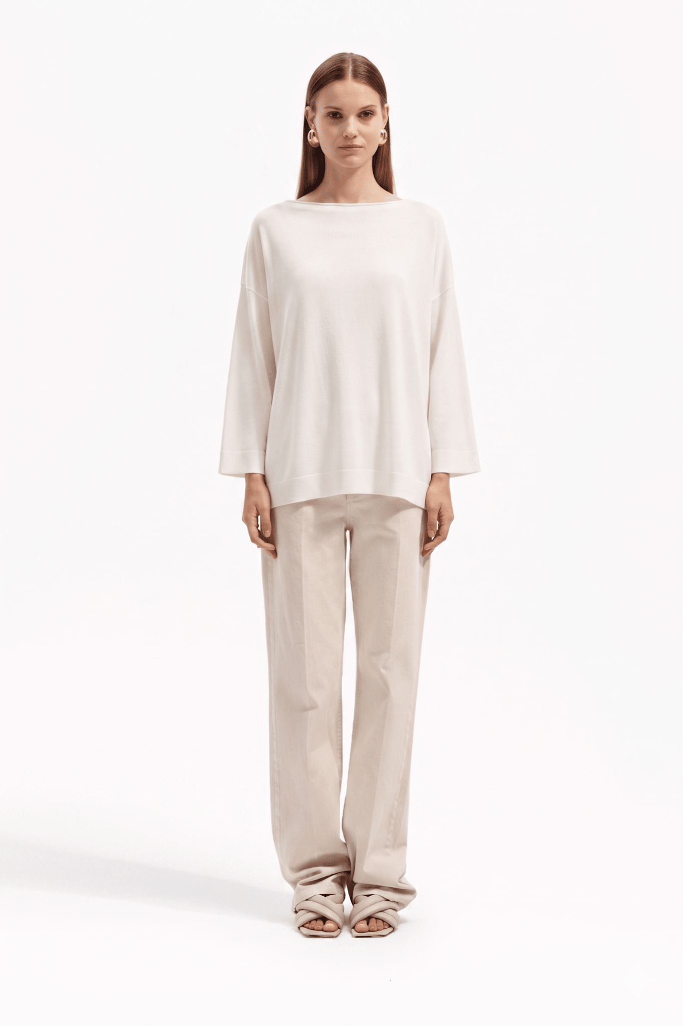 Top oversize con collo a barchetta - Caractère
