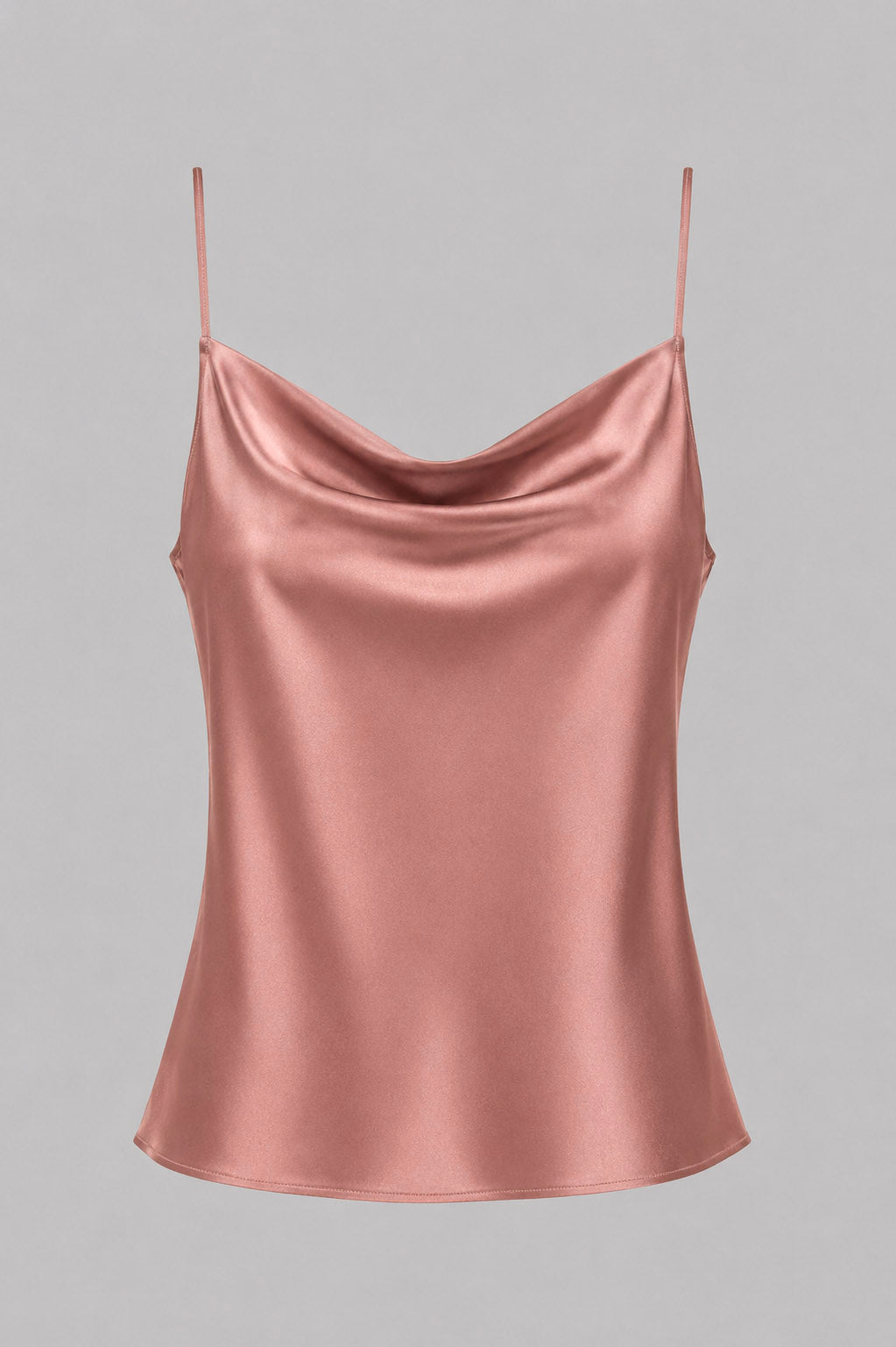 Top Satinato con Scollo Cowl e Spalline Sottili - Caractère