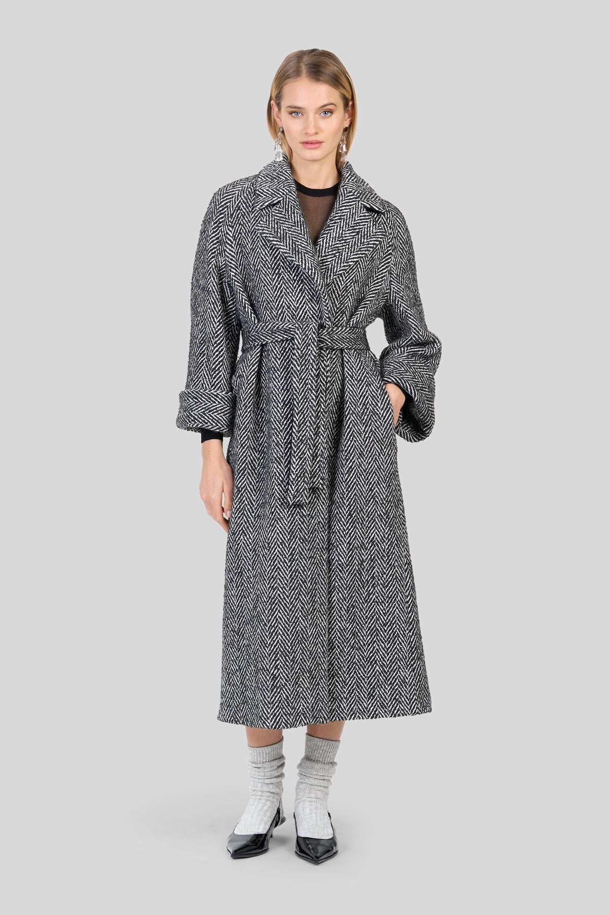 Cappotto in resca bicolore