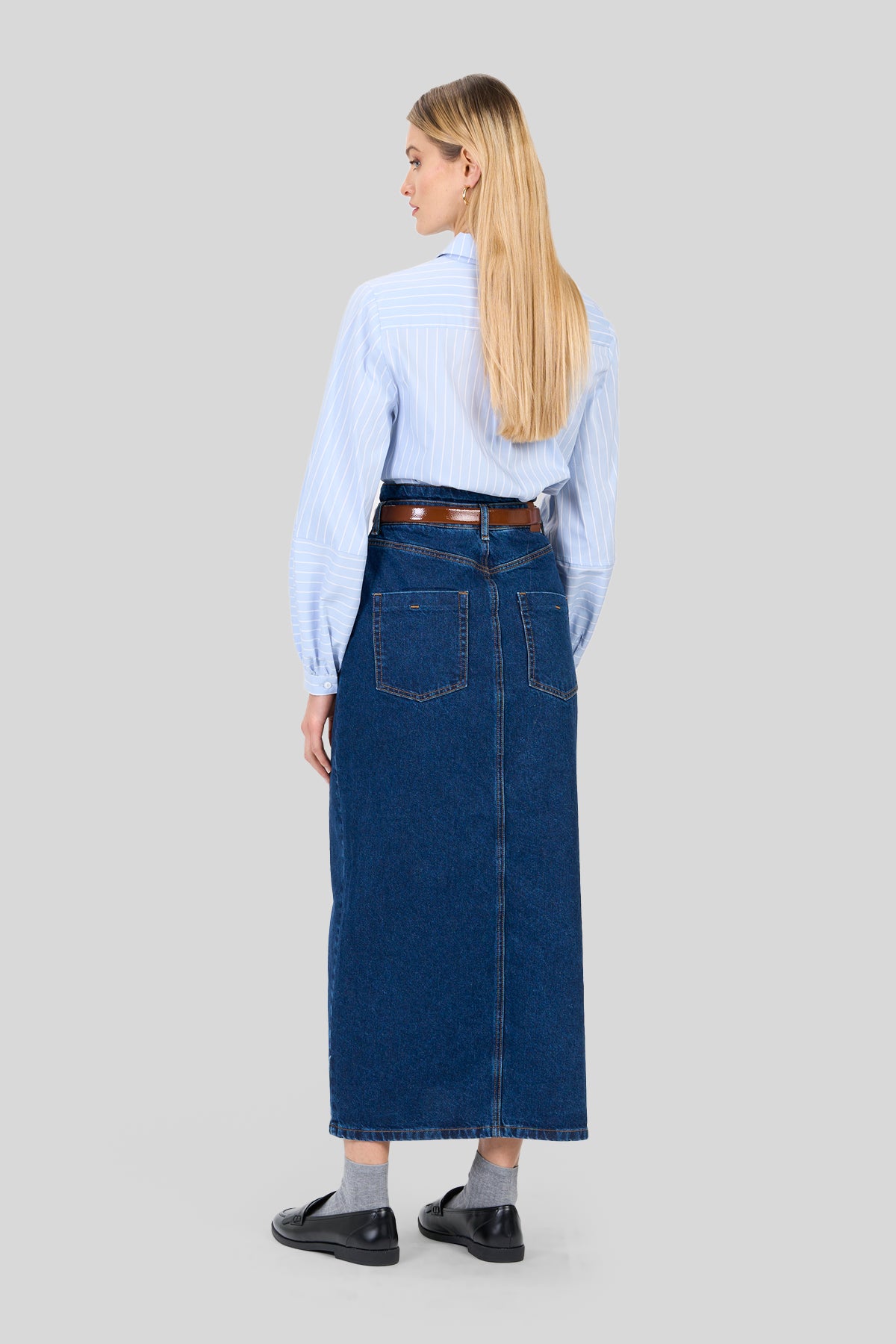 Gonna lunga in denim