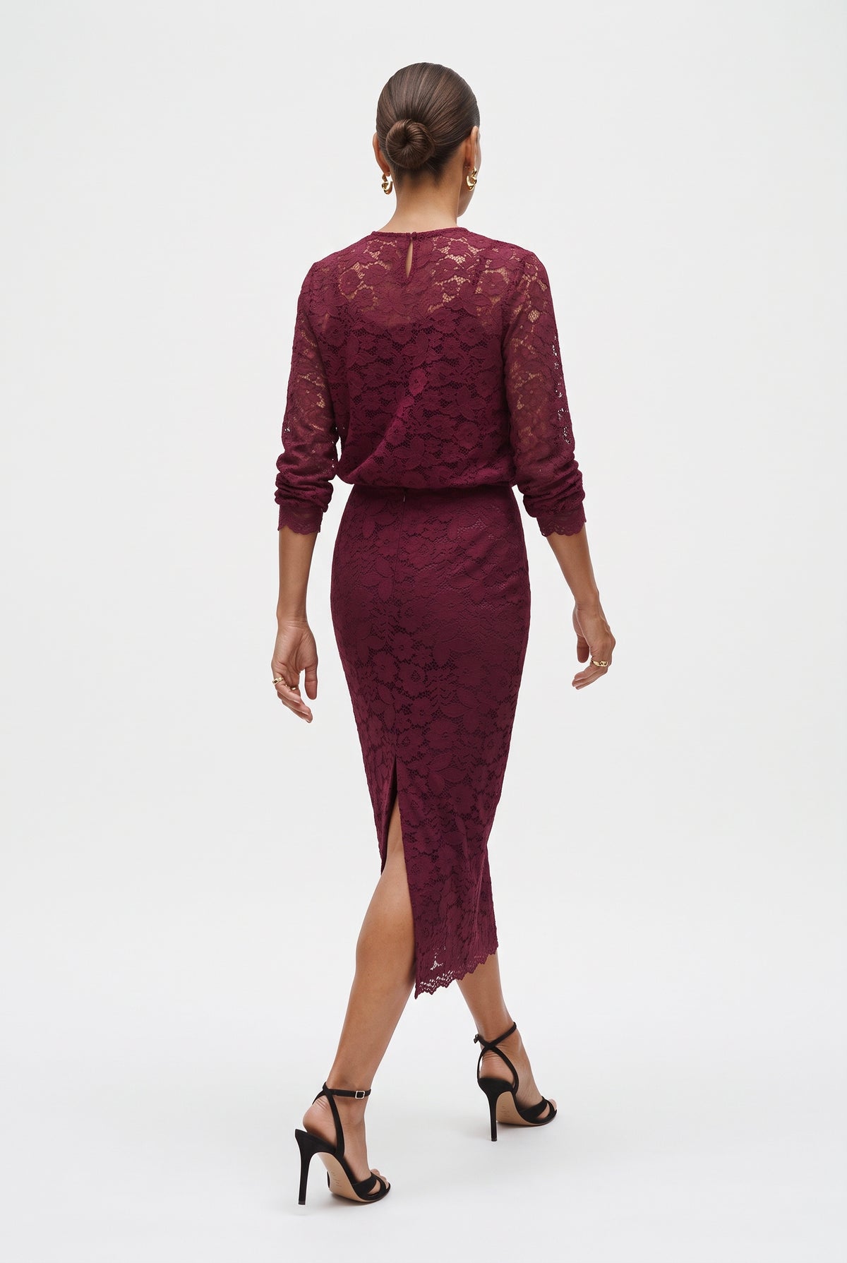 Blusa Girocollo In Pizzo
