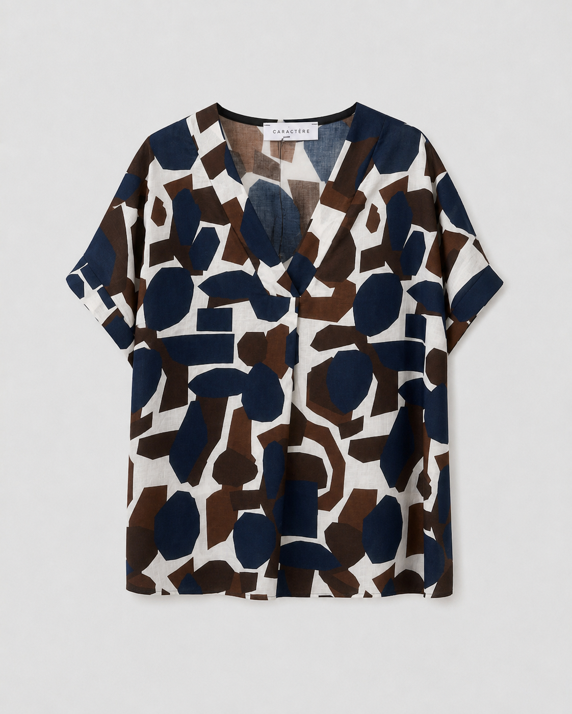 Blusa Kimono Scollo a V in Cotone